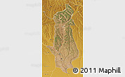 Satellite 3D Map of Menongue, physical outside