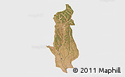 Satellite 3D Map of Menongue, single color outside
