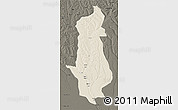 Shaded Relief 3D Map of Menongue, darken