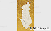 Shaded Relief 3D Map of Menongue, physical outside