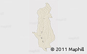 Shaded Relief 3D Map of Menongue, single color outside