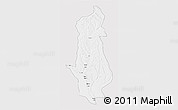 Silver Style 3D Map of Menongue, single color outside
