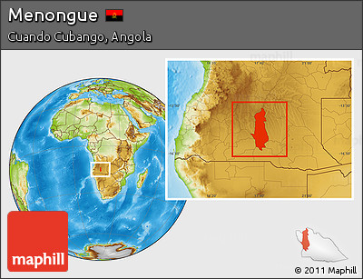 Physical Location Map of Menongue