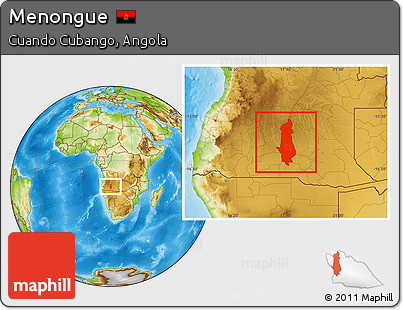 Physical Location Map of Menongue