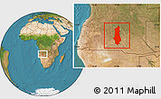 Satellite Location Map of Menongue