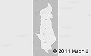 Gray Map of Menongue, single color outside