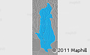 Political Map of Menongue, desaturated