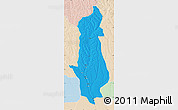 Political Map of Menongue, lighten