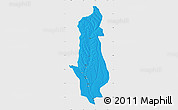Political Map of Menongue, single color outside