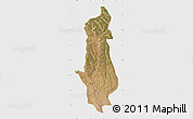 Satellite Map of Menongue, single color outside