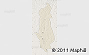 Shaded Relief Map of Menongue, lighten