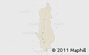 Shaded Relief Map of Menongue, single color outside
