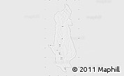 Silver Style Map of Menongue, single color outside