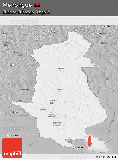 Gray Panoramic Map of Menongue