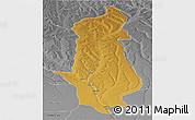 Physical Panoramic Map of Menongue, desaturated