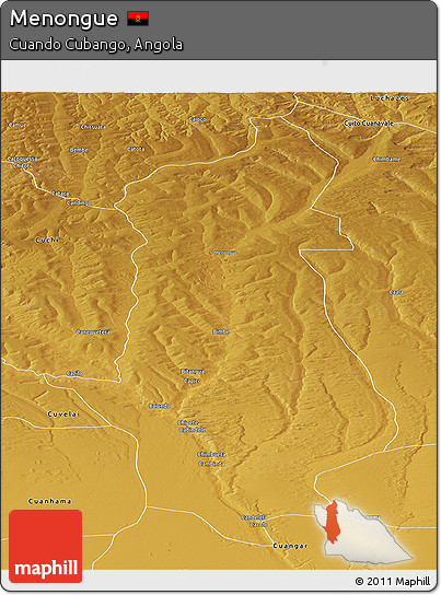 Physical Panoramic Map of Menongue