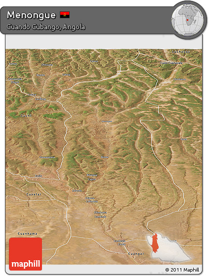 Satellite Panoramic Map of Menongue