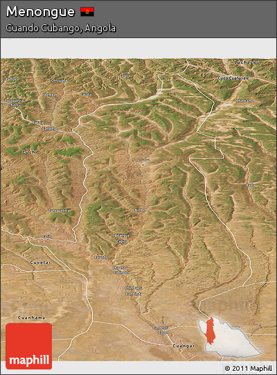 Satellite Panoramic Map of Menongue