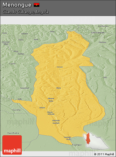 Savanna Style Panoramic Map of Menongue