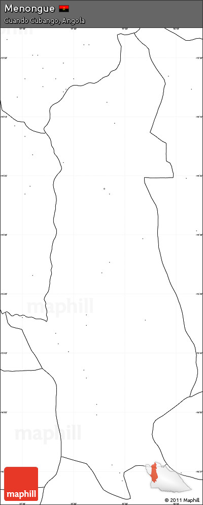 Blank Simple Map of Menongue, no labels