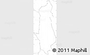 Blank Simple Map of Menongue, no labels