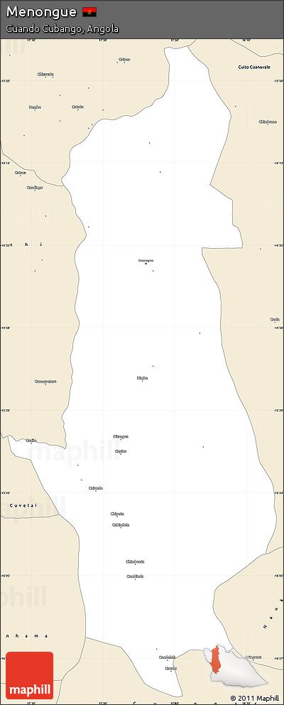 Classic Style Simple Map of Menongue