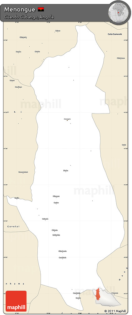 Classic Style Simple Map of Menongue