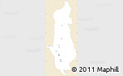 Classic Style Simple Map of Menongue, single color outside