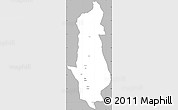 Gray Simple Map of Menongue, single color outside