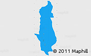 Political Simple Map of Menongue, single color outside