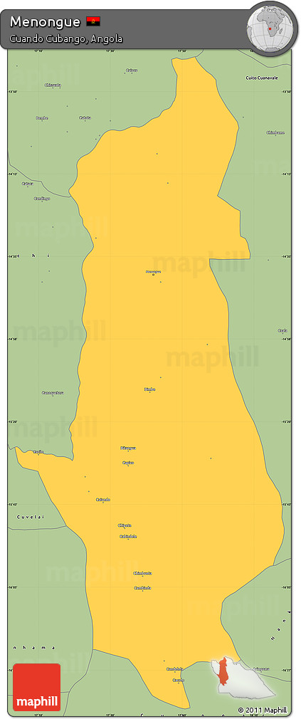 Savanna Style Simple Map of Menongue