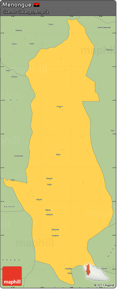 Savanna Style Simple Map of Menongue