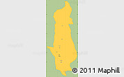 Savanna Style Simple Map of Menongue, single color outside