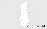 Silver Style Simple Map of Menongue, cropped outside