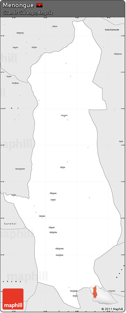 Silver Style Simple Map of Menongue