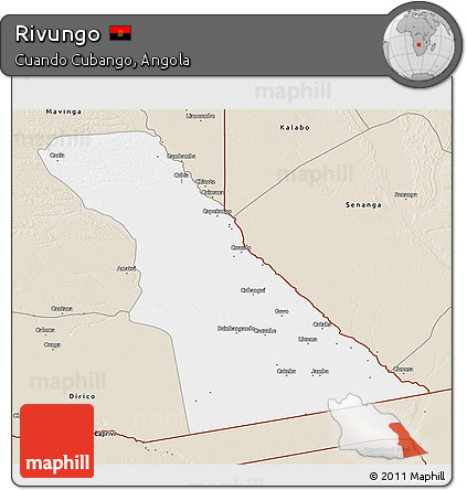 Classic Style 3D Map of Rivungo