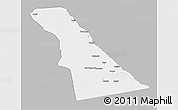 Gray 3D Map of Rivungo, single color outside
