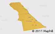 Physical 3D Map of Rivungo, cropped outside