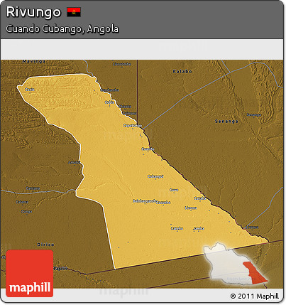Physical 3D Map of Rivungo, darken