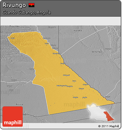 Physical 3D Map of Rivungo, desaturated