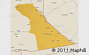 Physical 3D Map of Rivungo, shaded relief outside