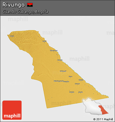 Physical 3D Map of Rivungo, single color outside