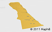Physical 3D Map of Rivungo, single color outside