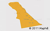 Political 3D Map of Rivungo, cropped outside