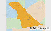 Political 3D Map of Rivungo, lighten