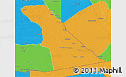 Political 3D Map of Rivungo