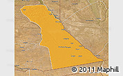 Political 3D Map of Rivungo, satellite outside