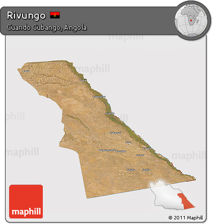 Satellite 3D Map of Rivungo, cropped outside