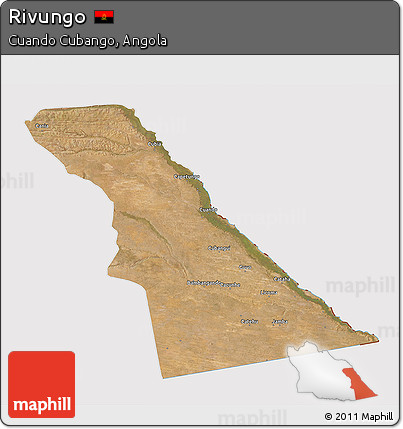 Satellite 3D Map of Rivungo, cropped outside