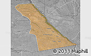 Satellite 3D Map of Rivungo, desaturated